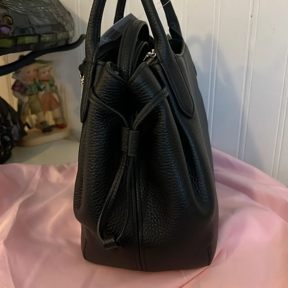 NWT Kate Spade Dumpling black leather satchel